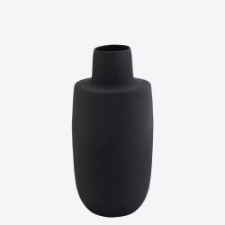 Vase métal noir mat de...