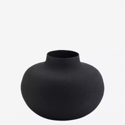 vase rond métal noir...