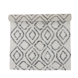 Tapis coton blanc-noir,...