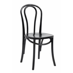 Chaise "bistro" bois noir